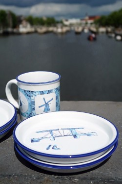 Cabanaz Small Plate-set4-Dutch Blue