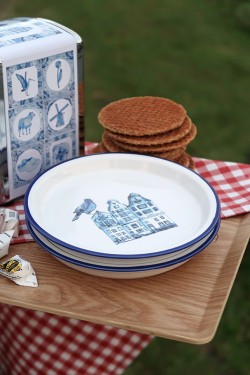 Cabanaz Small Plate-set4-Dutch Blue
