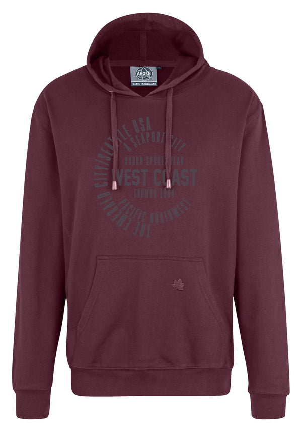 cabano Ahorn Wine West Coast Cotton Hoodie Big and Tall Wine