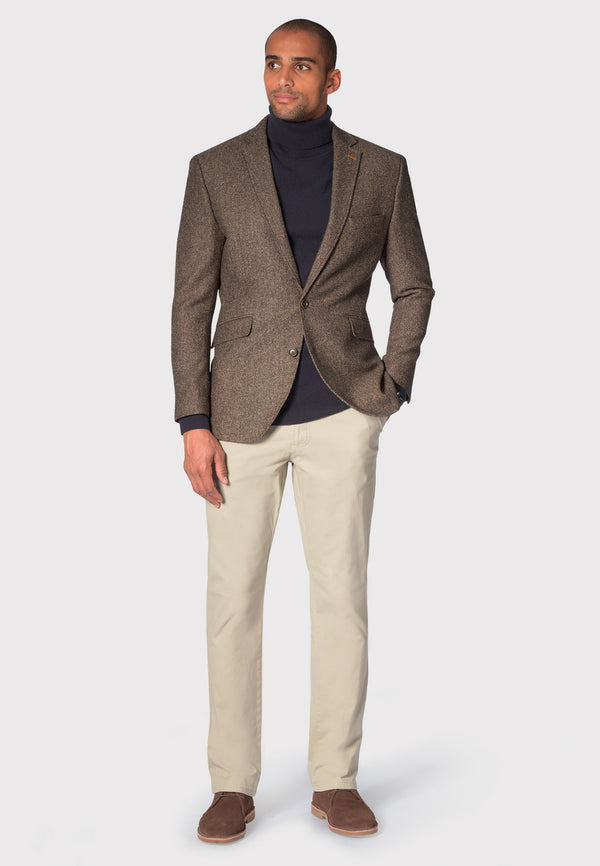 Cabano Brook Taverner Hooke Herringbone Jacket B K Mid Brown