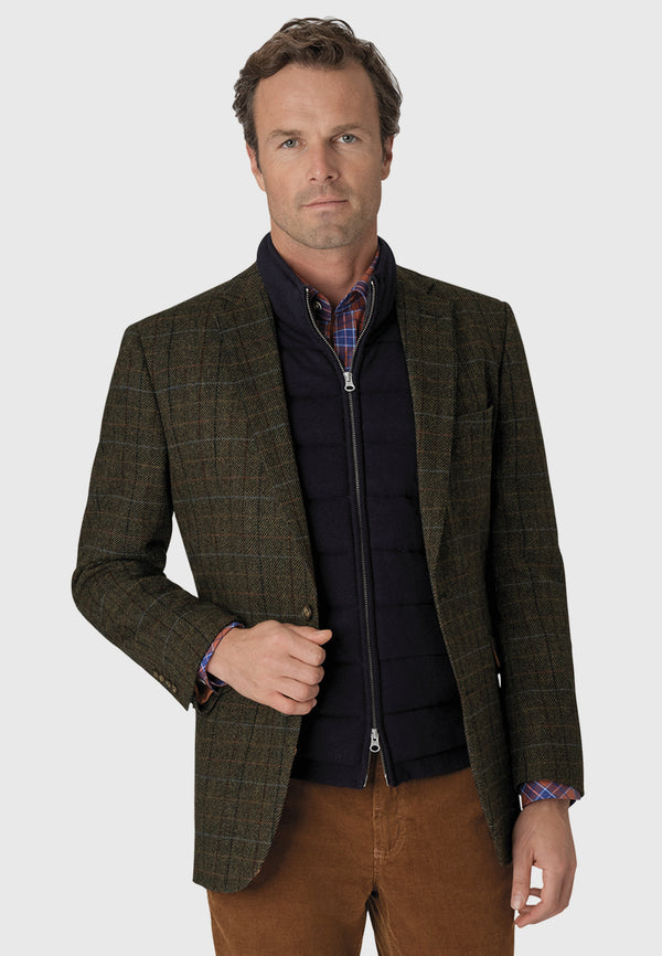 cabano Brook Taverner Smith Check Jacket K Dark Green
