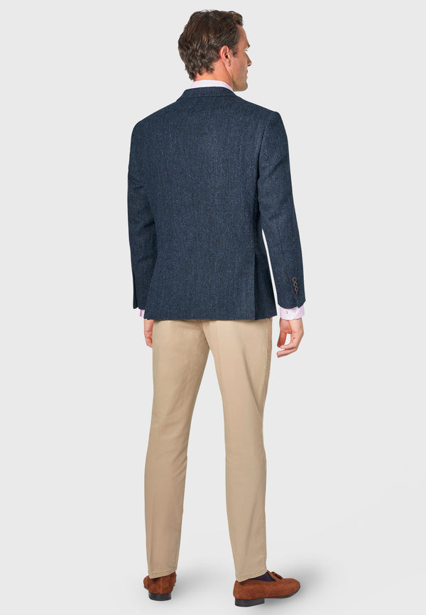 Cabano Brook Taverner Stranraer Tweed Jacket R Dark Blue