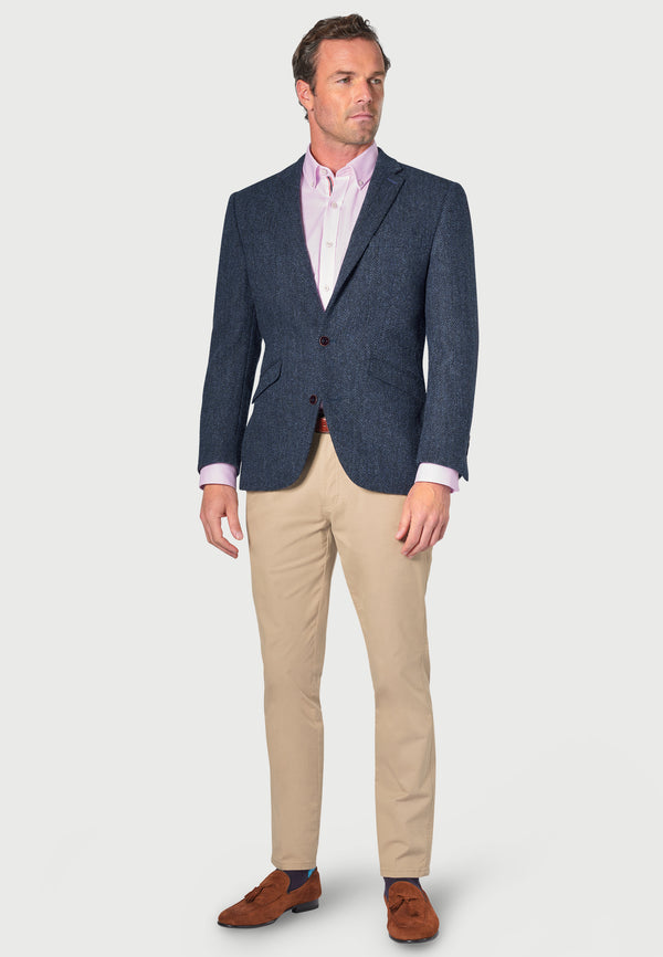 Cabano Brook Taverner Stranraer Tweed Jacket R Dark Blue