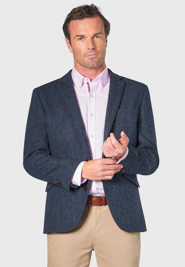 cabano Brook Taverner Stranraer Tweed Jacket R Dark Blue