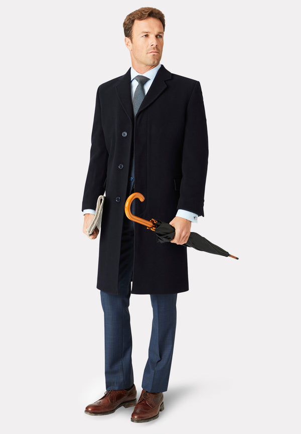 Cabano Brook Taverner Bond Overcoat R Navy