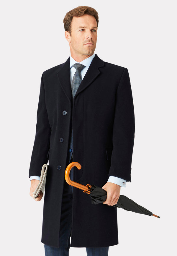 cabano Brook Taverner Bond Overcoat R Navy