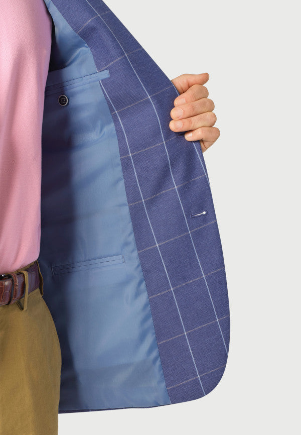 Cabano Brook Taverner Lamb Check Sportscoat R Blue