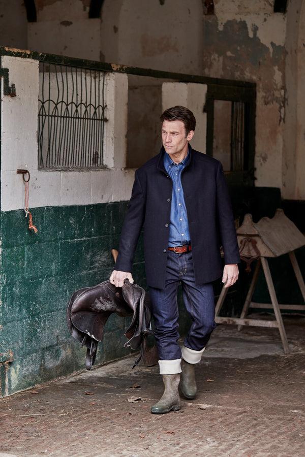 Cabano Brook Taverner Wool Car Coat Acer K Navy