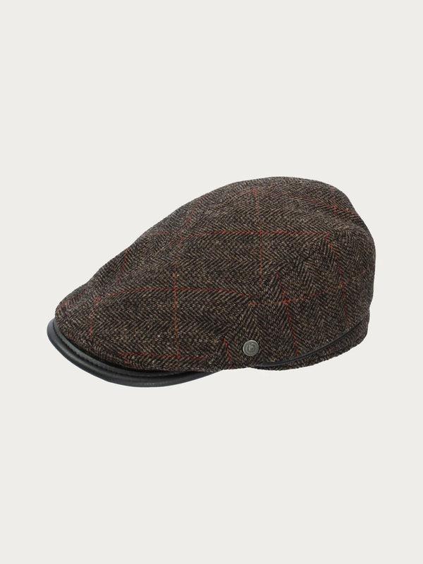 Cabano Bugatti Herringbone Cap Mb R Brown