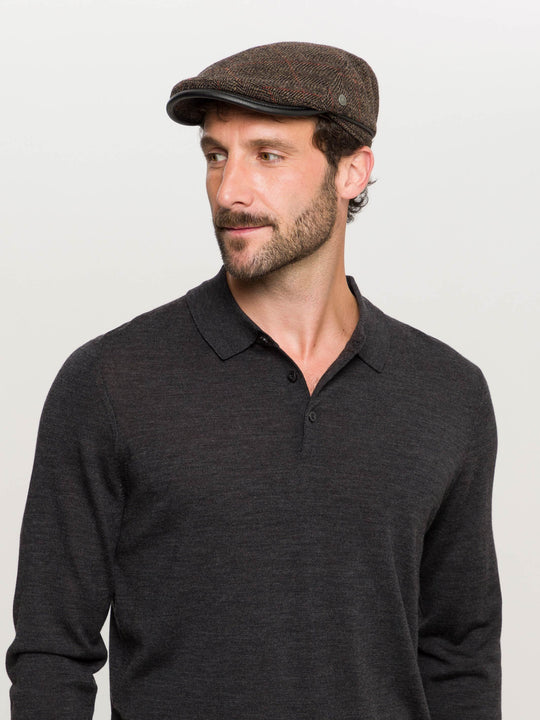 cabano Bugatti Herringbone Cap Mb R Brown