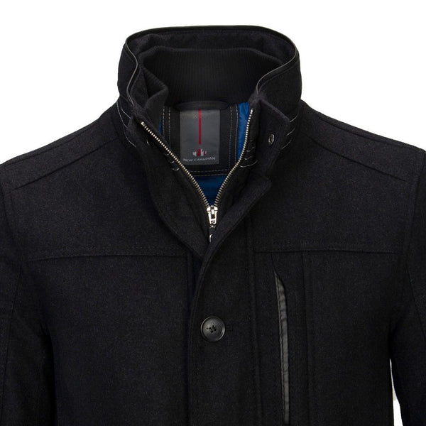 Cabano Cabano Dark Grey Wool Coat K Dark Grey