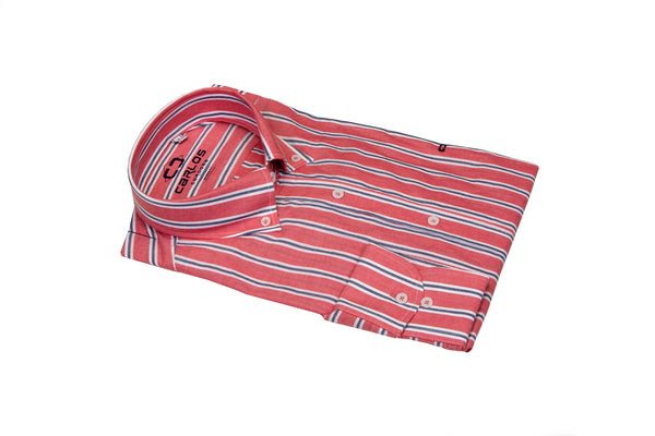 cabano Carlos Cordoba Striped Shirt 82491 R Red