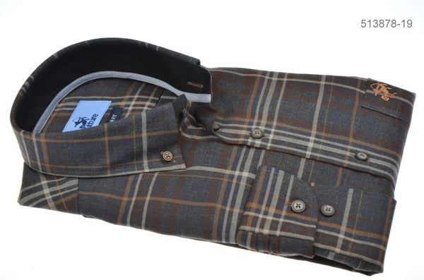 cabano Culture 100% Cotton Shirt R Dark Grey