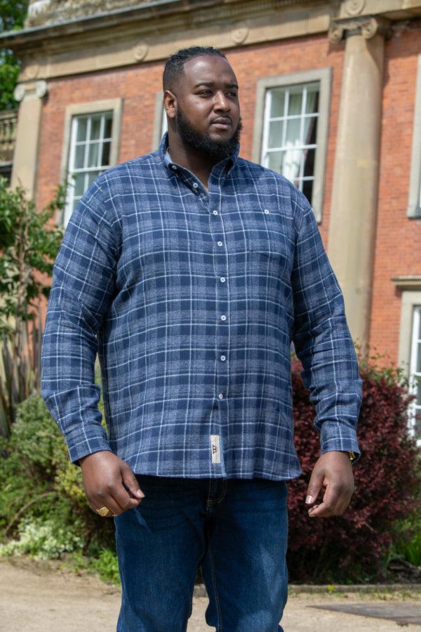 Cabano D555 Check Shirt Sonny N K Navy