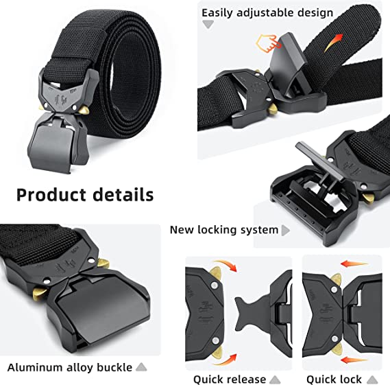 Cabano D555 Dale Webbed Belt R Black