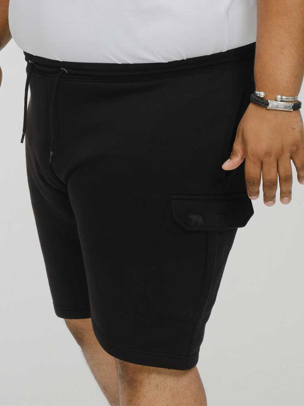Cabano D555 Fleece Cargo Shorts Cyrus2 K Black