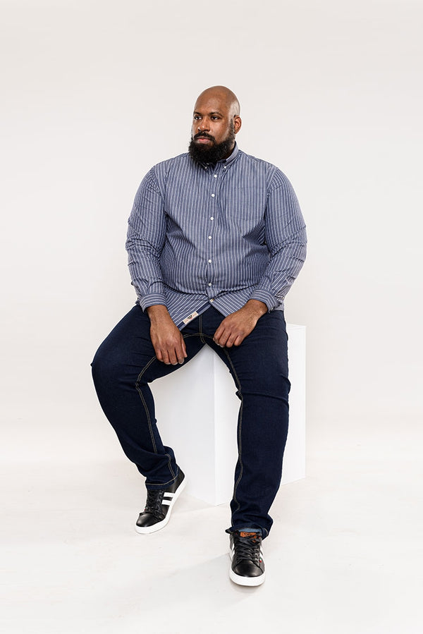 Cabano D555 Frankston Striped Shirt K Grey
