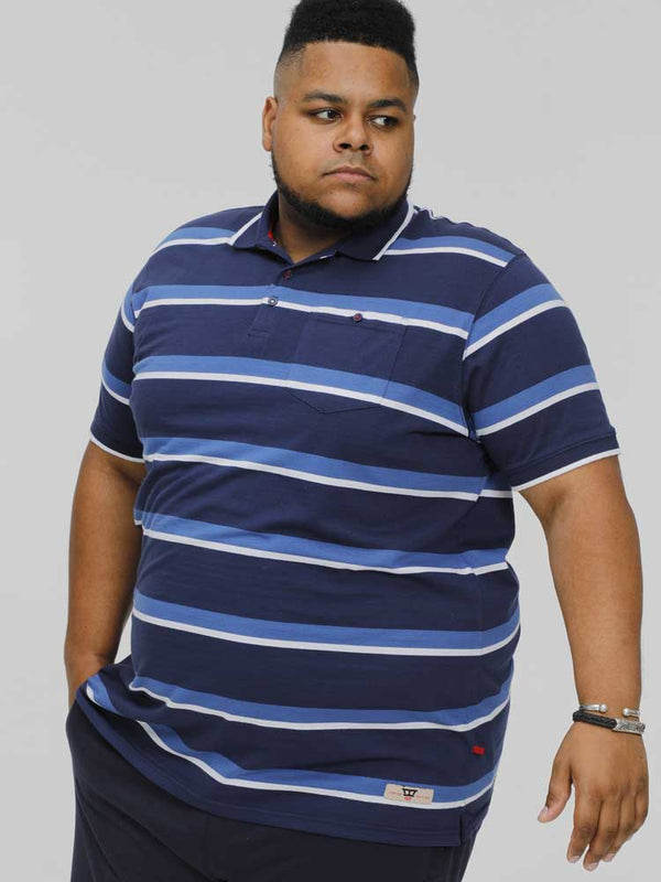 cabano D555 Hobson Striped Pique Polo K Navy