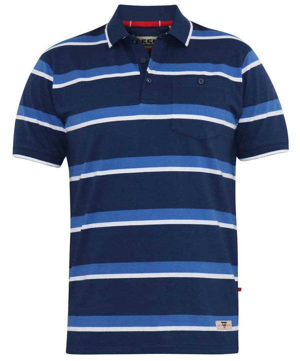 Cabano D555 Hobson Striped Pique Polo R Navy