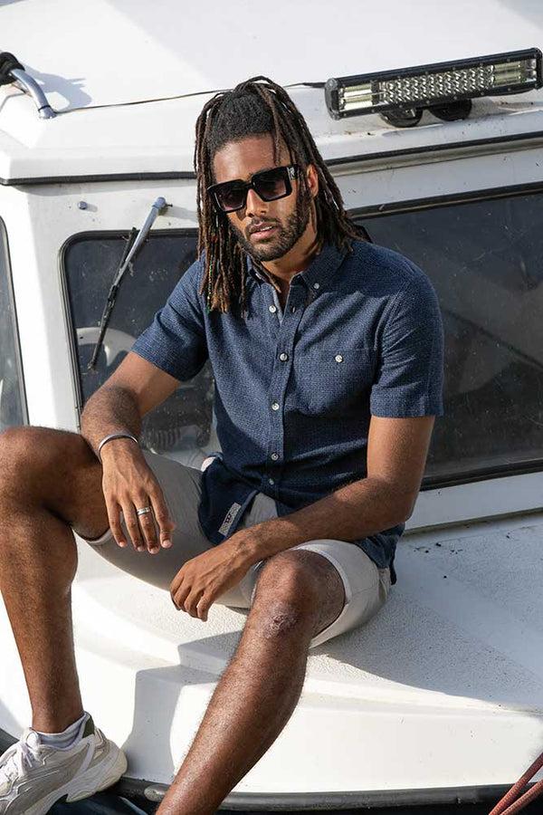 Cabano D555 Shirt Girton R Dark Blue