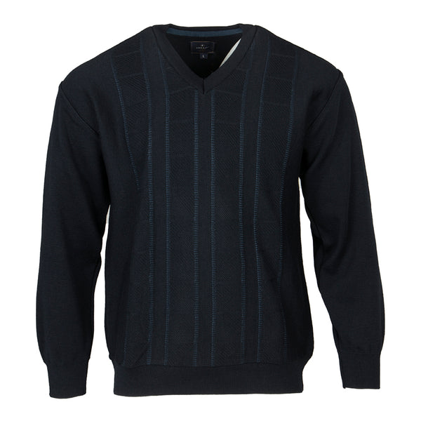 cabano Deer Park V-Neck Jumper 3237 N R Navy