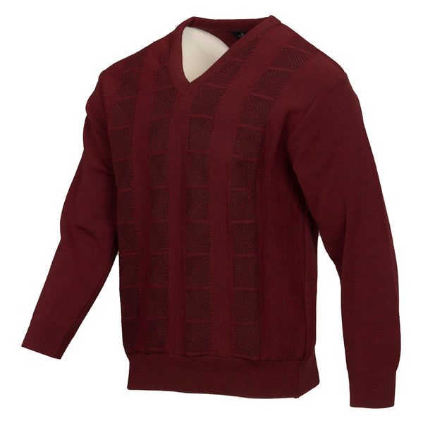 Cabano Deer Park V-Neck Jumper 3237 W R Wine