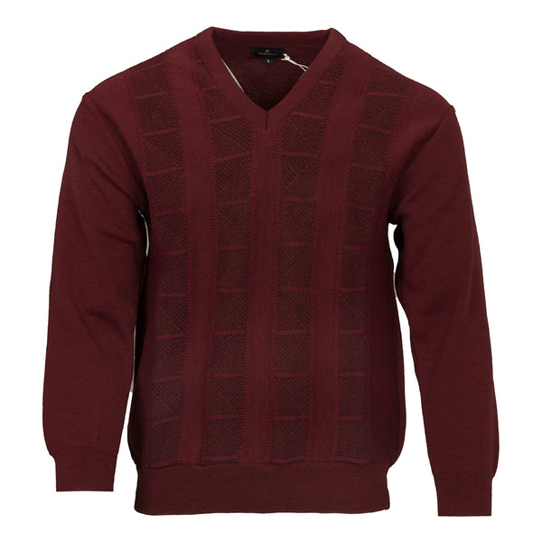 cabano Deer Park V-Neck Jumper 3237 W R Wine
