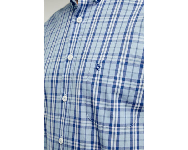 Cabano Double Two Check Shirt 1027 R Light Blue