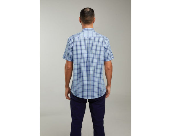 Cabano Double Two Check Shirt 1027 R Light Blue