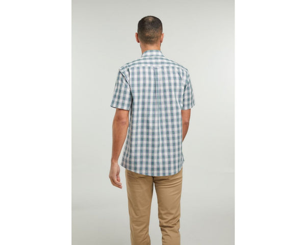 Cabano Double Two Check Shirt 1028 R Light Green