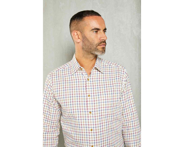 Cabano Double Two Check Shirt 4060 K Purple
