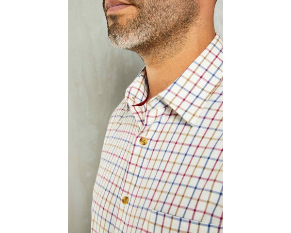 Cabano Double Two Check Shirt 4060 R Purple