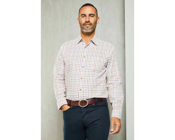 cabano Double Two Check Shirt 4060 R Purple