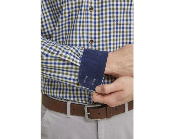 Cabano Double Two Check Shirt 4204 K Green