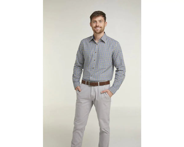 Cabano Double Two Check Shirt 4204 K Green