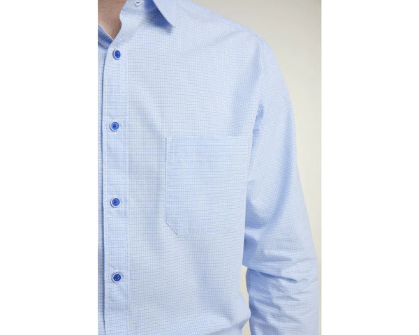 Cabano Double Two Dobby Weave Shirt 4215 R Blue