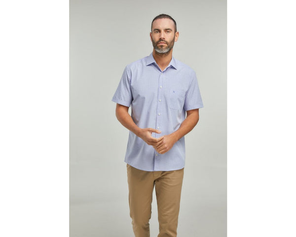 Cabano Double Two Short Sleeve Shirt 1035 K Blue
