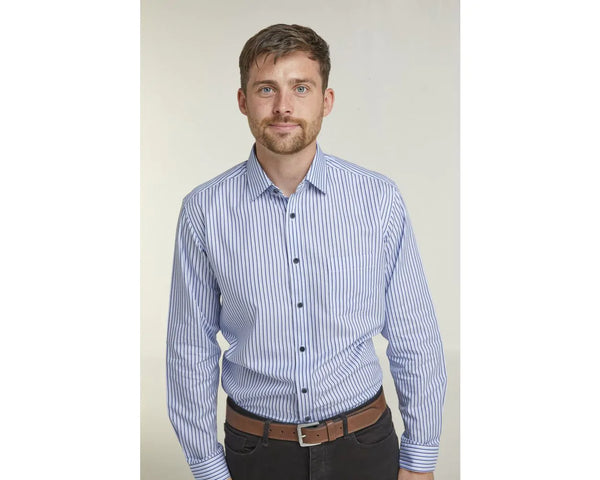 cabano Double Two Striped Shirt 4214 K Blue