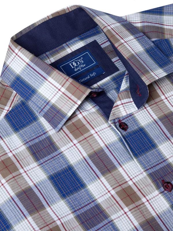 Cabano Drifter Check Shirt 4824 Db K Dark Blue