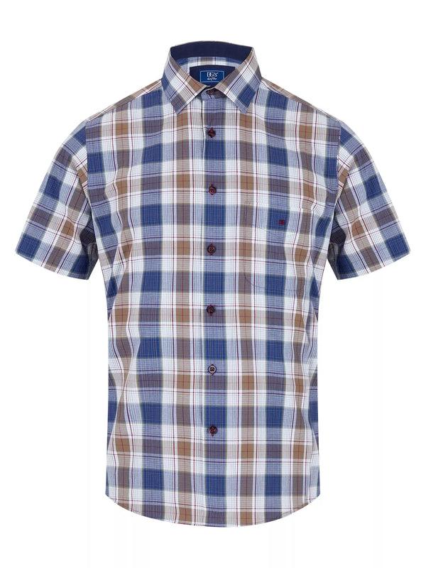 cabano Drifter Check Shirt 4824 Db K Dark Blue