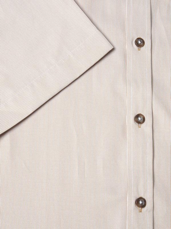 Cabano Drifter Hairline Striped Shirt 92 R Brown