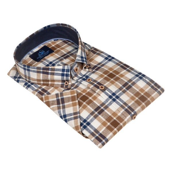cabano Eden Valley Check Shirt 6010 Bg R Beige