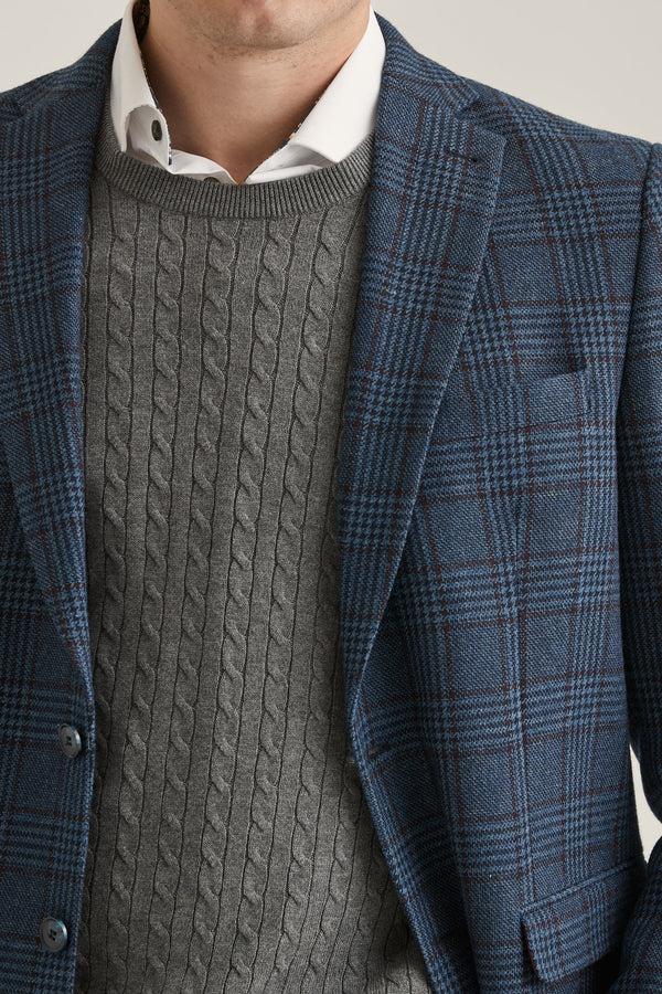 Cabano Erla Check Jacket 8056 K Blue