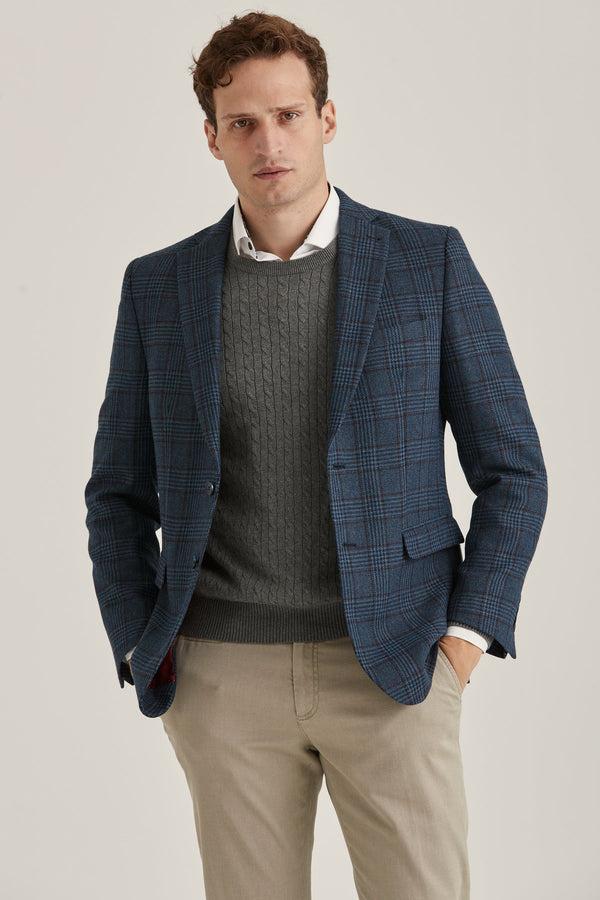 cabano Erla Check Jacket 8056 K Blue