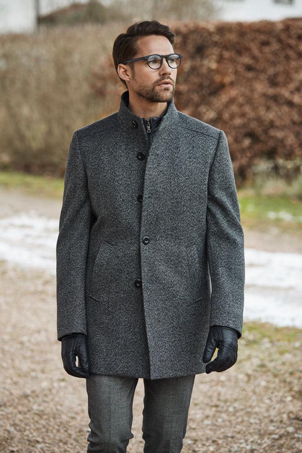 cabano Erla Fleck Pattern Coat R Grey