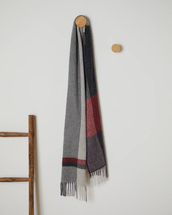 Cabano Foxford Blockstripe Scarf 4365 R Purple