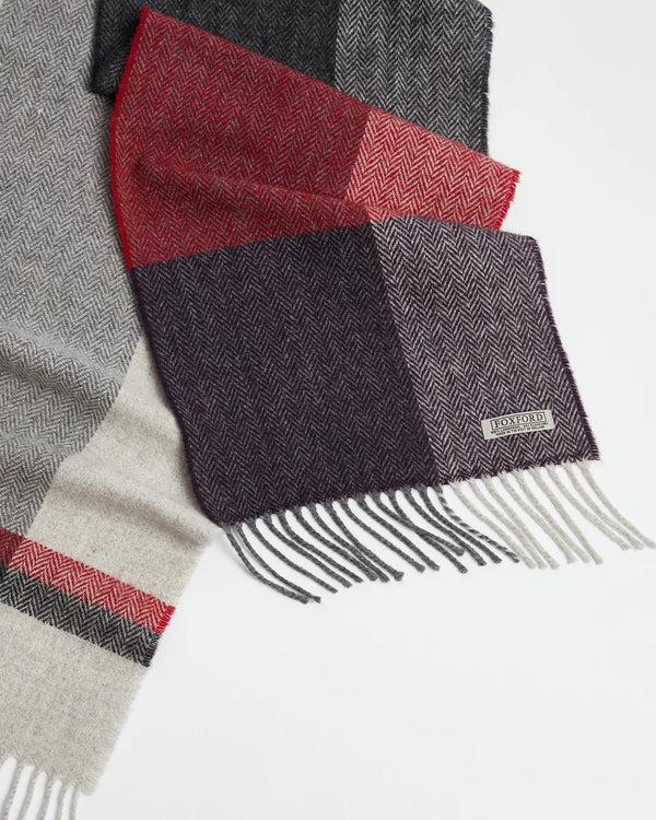 Cabano Foxford Blockstripe Scarf 4365 R Purple