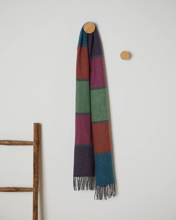 Cabano Foxford Stripe Scarf 3697 R Purple