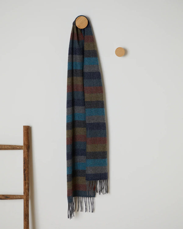 Cabano Foxford Striped Scarf 4064 R Grey