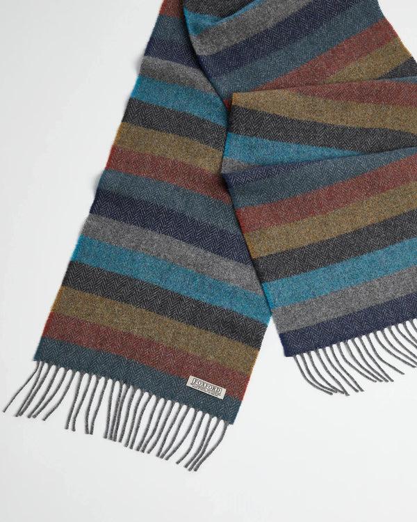 Cabano Foxford Striped Scarf 4064 R Grey
